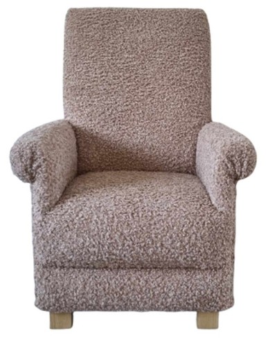 Brown boucle fabric adult - brown,